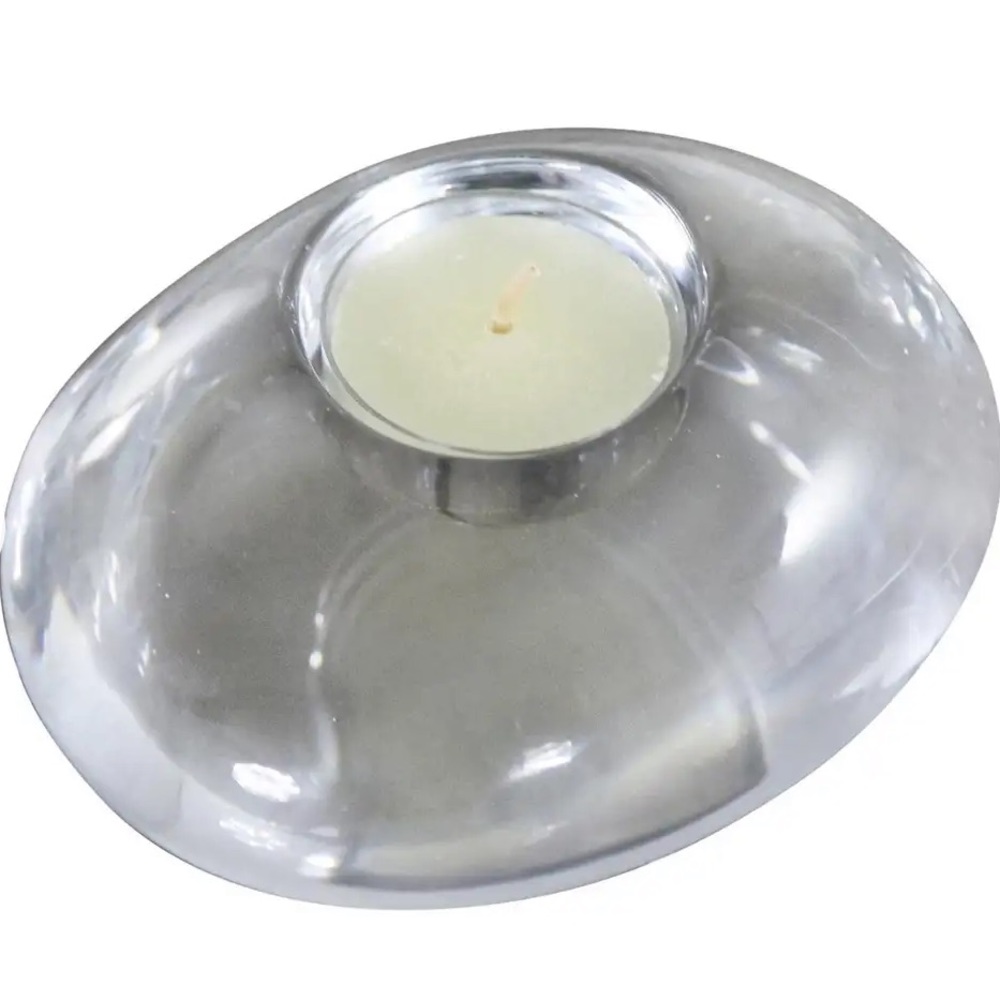 Orrefors Lightstone River Rock Votive Tealight Candle Holder